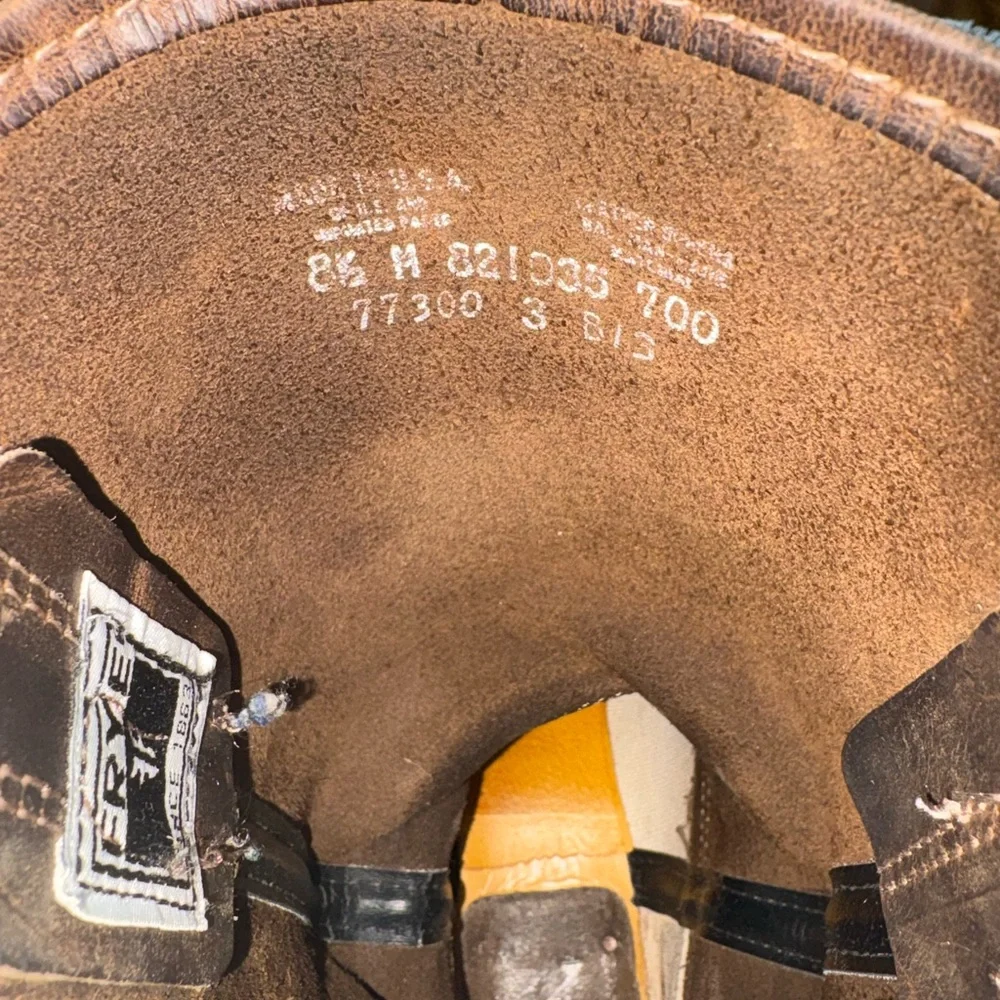 Frye Distressed Brown Leather Boots - Picture 7 of 8